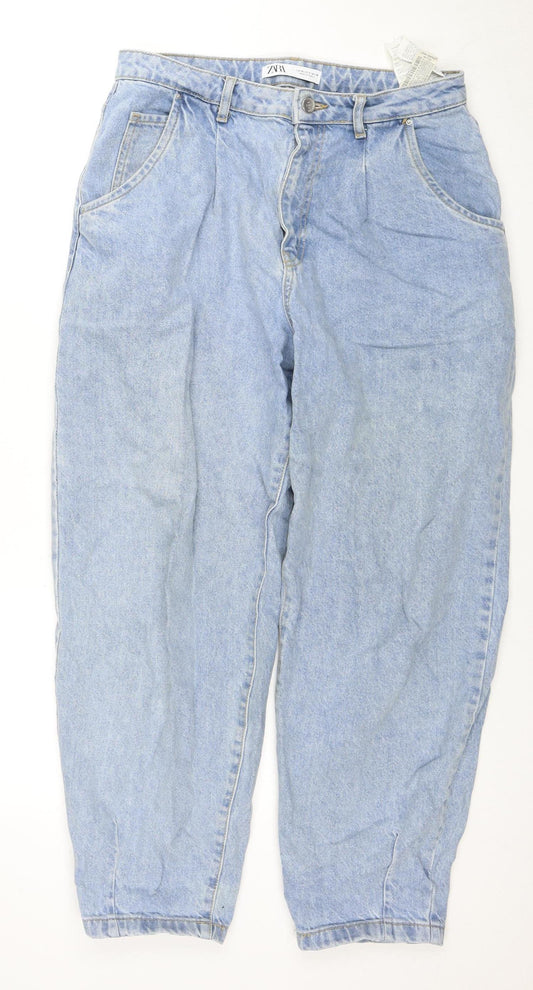 Zara Women's Blue Boyfriend Jeans Size 2