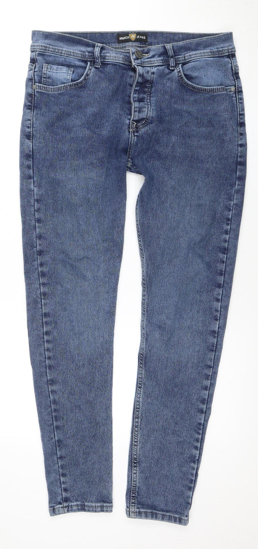 March Jeans Men Blue 34 Regular Denim Jeans