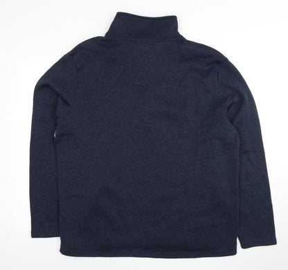 Mens UK Size 2XL Atlas For Men Blue 1/2 Zip Sweatshirt