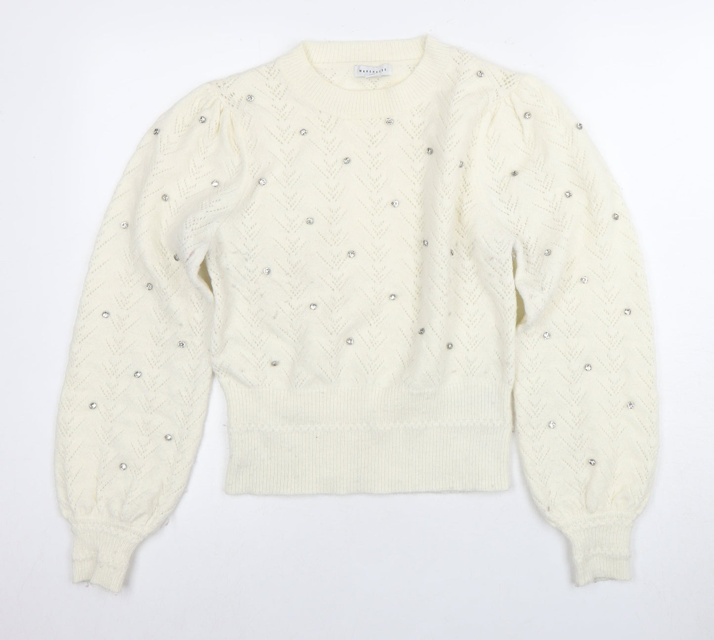 Womens UK Size S Warehouse Ivory  Jumper