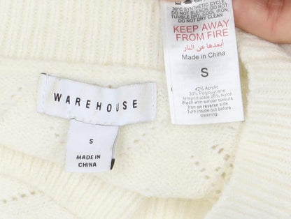 Womens UK Size S Warehouse Ivory  Jumper