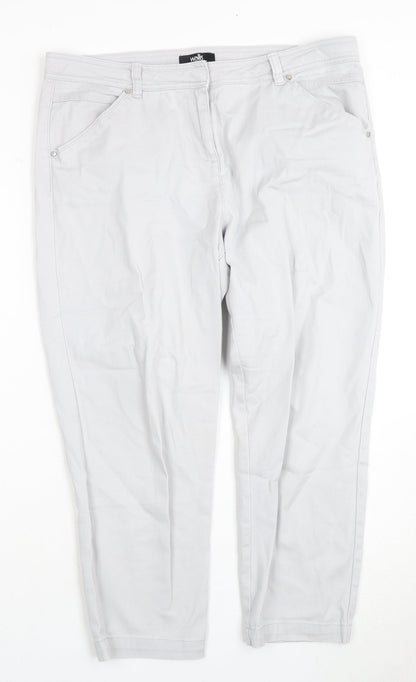 Womens UK Size 12 Wallis   White Jeans