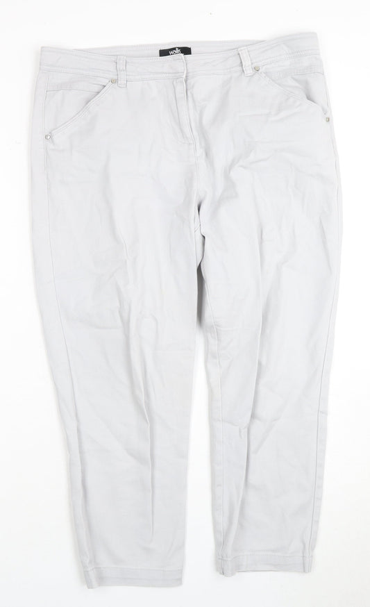 Womens UK Size 12 Wallis   White Jeans