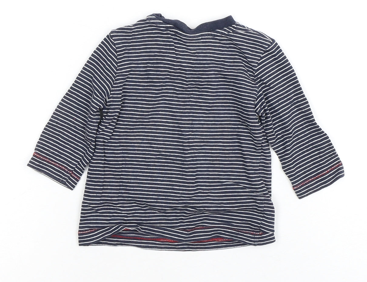Next Boys Blue Striped Fire Engine Top, 3-6 Months