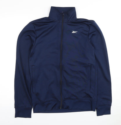 Mens UK Size S Reebok Blue Full Zip Sweatshirt