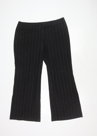 Womens UK Size 16 Oasis Classic Fit  Black Trousers