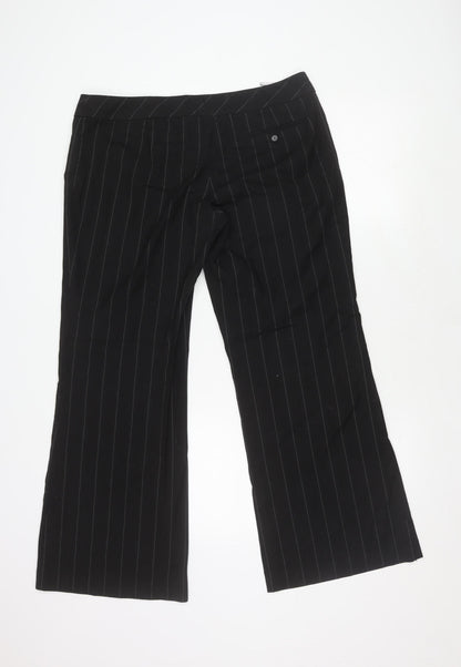Womens UK Size 16 Oasis Classic Fit  Black Trousers