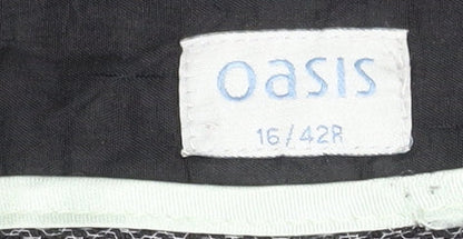 Womens UK Size 16 Oasis Classic Fit  Black Trousers