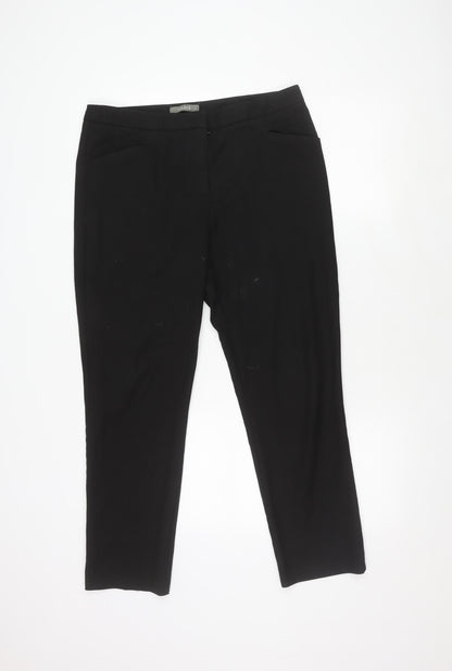 Womens UK Size 14 Oasis Regular Fit  Black Trousers