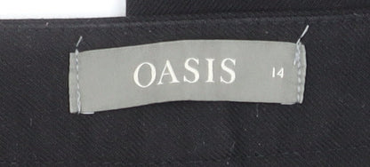 Womens UK Size 14 Oasis Regular Fit  Black Trousers