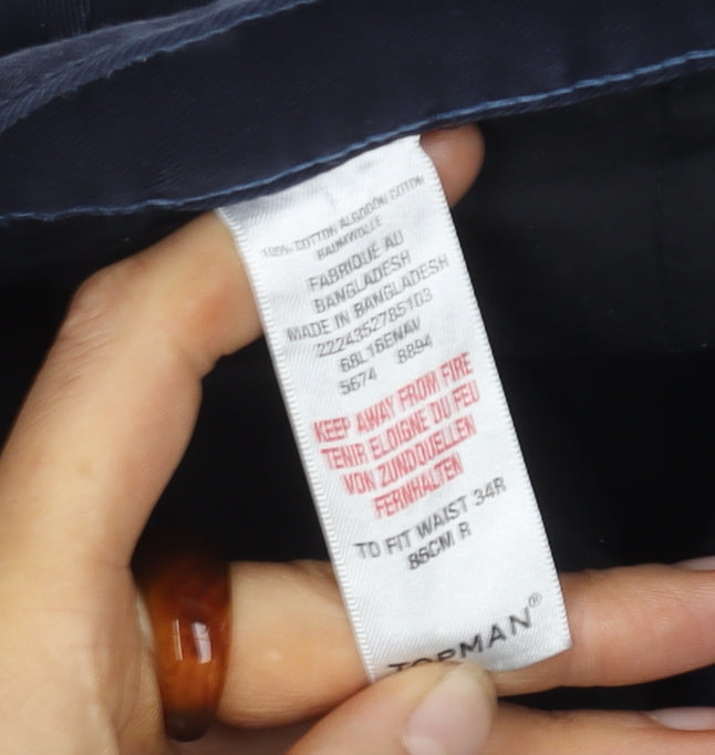 Topman Men's Black Slim Chino Trousers 34R