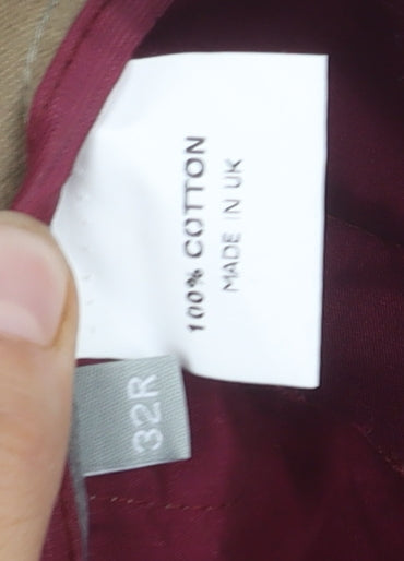 Lineadirection Men's Brown Trousers Size 32 Cotton