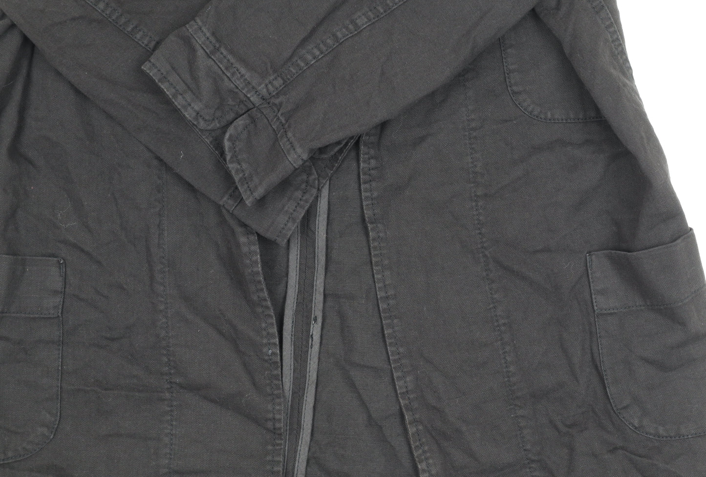 M&S Women's Black Jacket, Size 10, Cotton & Linen