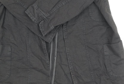 M&S Women's Black Jacket, Size 10, Cotton & Linen