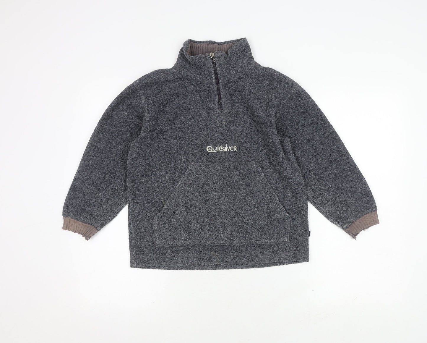 Quiksilver Boys Grey 1/2 Zip Sweatshirt, Size 8, Warm & Stylish