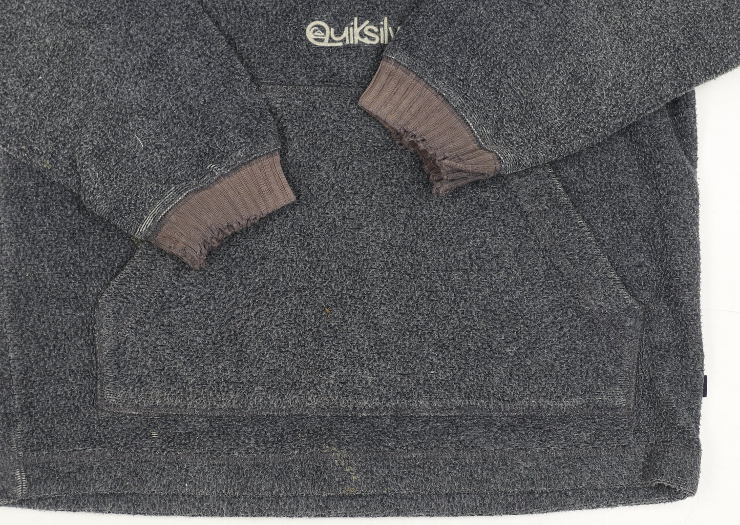 Quiksilver Boys Grey 1/2 Zip Sweatshirt, Size 8, Warm & Stylish