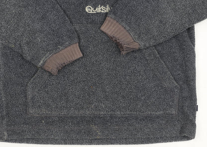 Quiksilver Boys Grey 1/2 Zip Sweatshirt, Size 8, Warm & Stylish