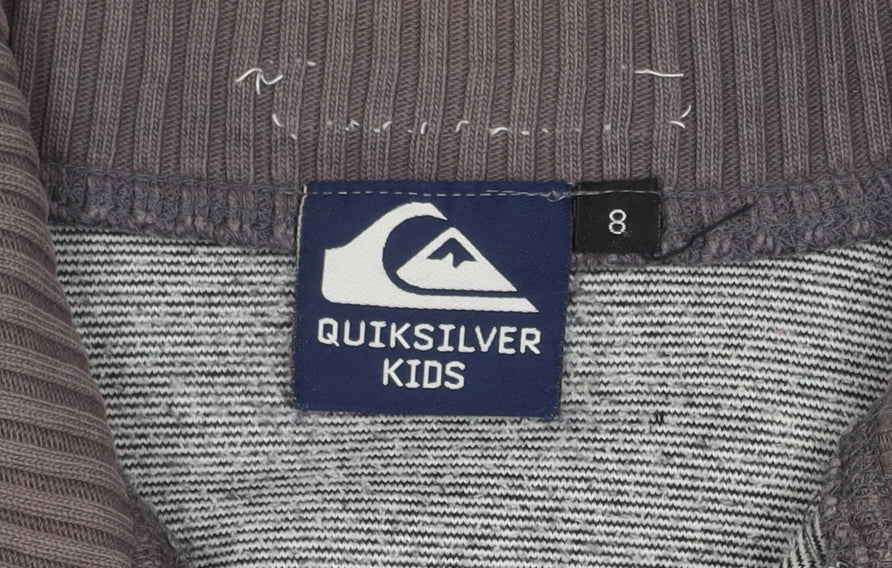 Quiksilver Boys Grey 1/2 Zip Sweatshirt, Size 8, Warm & Stylish