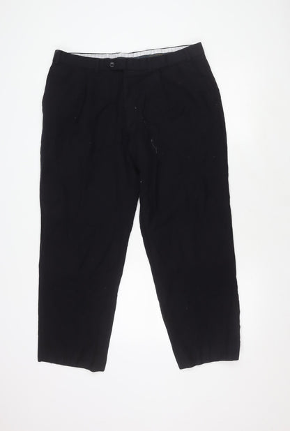 Marks and Spencer Men's Black Dress Pants - Size 38