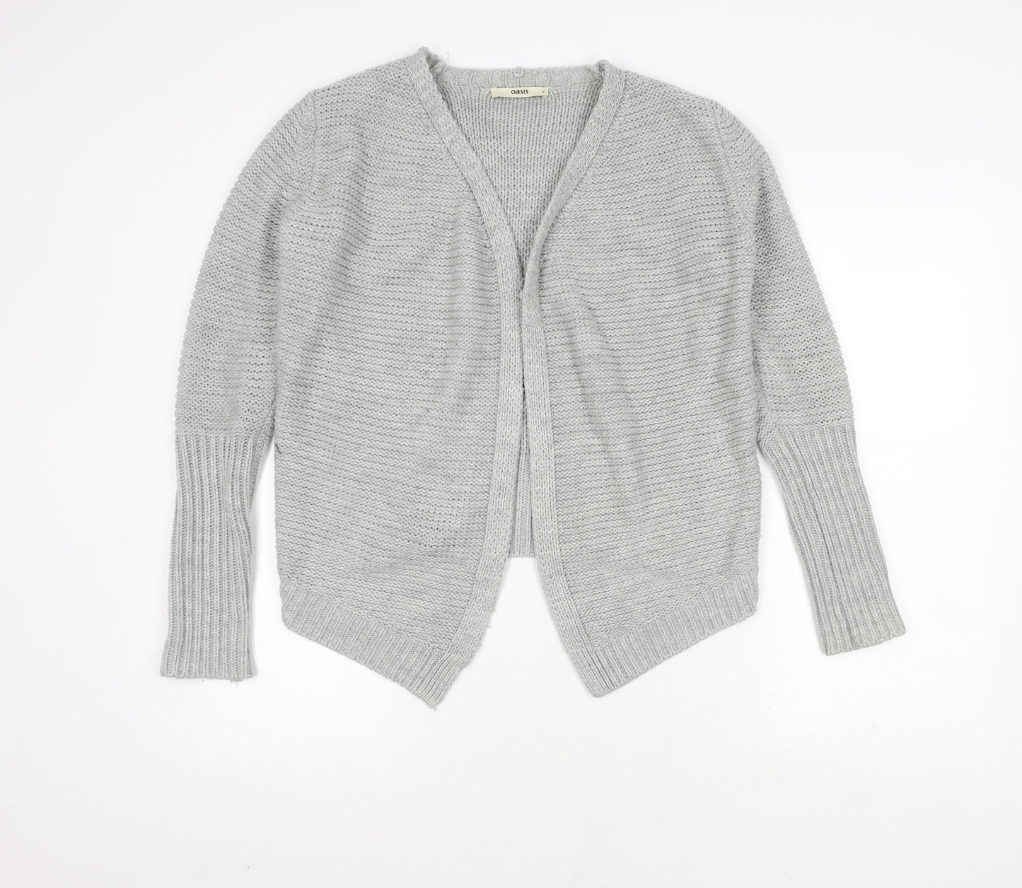 Womens UK Size S Oasis Grey Cardigan Jumper