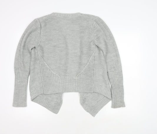 Womens UK Size S Oasis Grey Cardigan Jumper