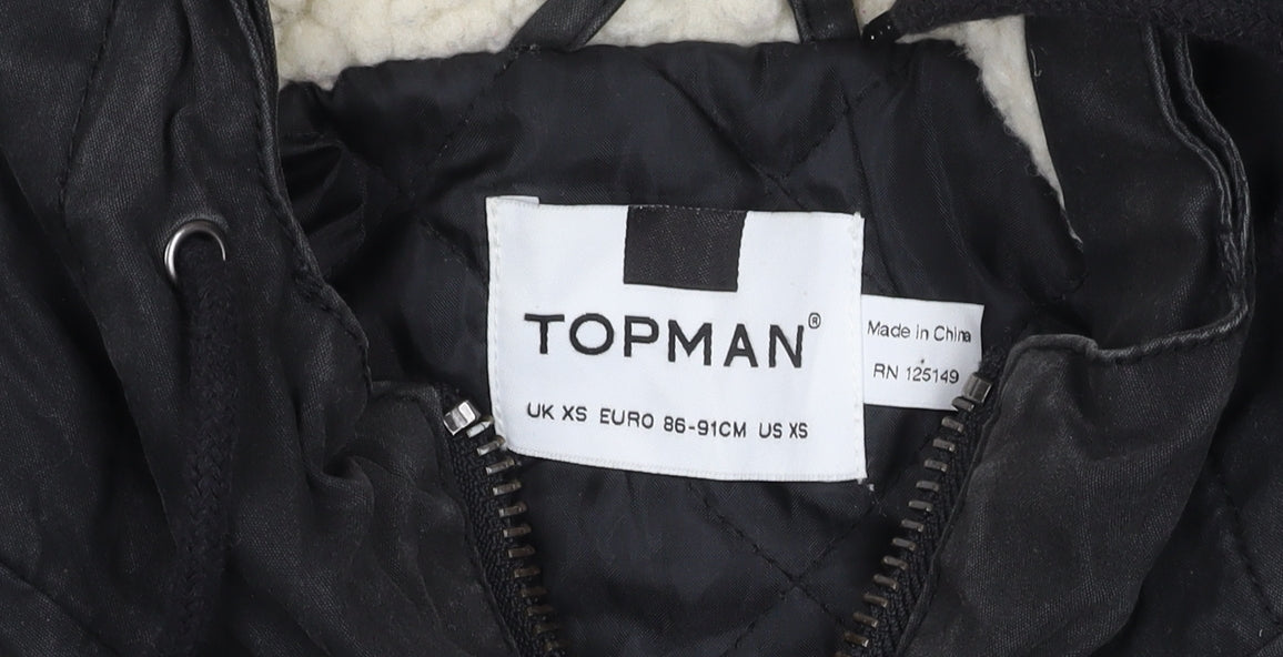 Mens UK Size XS Topman Black Basic Jacket