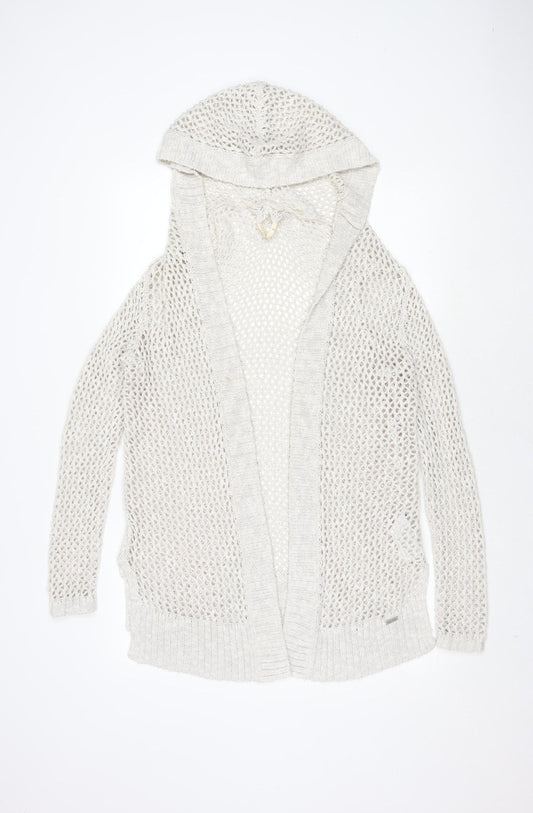 Womens UK Size S Hollister Ivory Cardigan Jumper