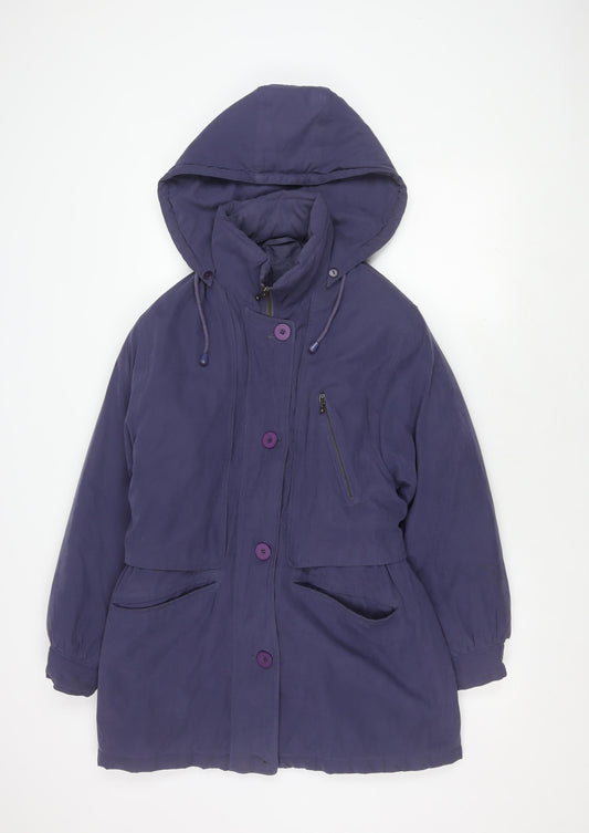 Womens UK Size 10 Dannimac Purple Parka Coat