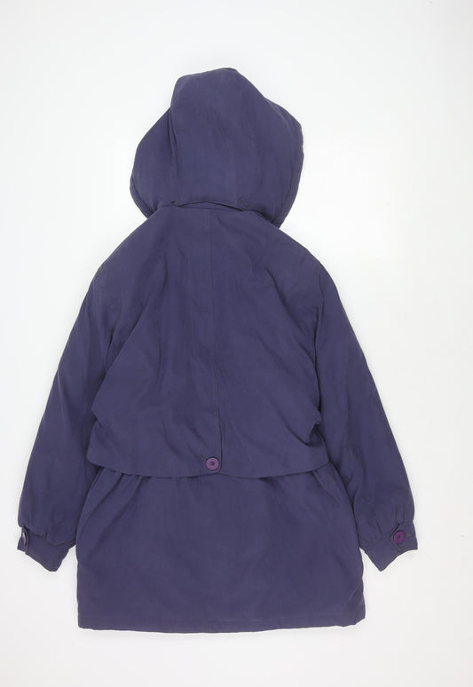 Womens UK Size 10 Dannimac Purple Parka Coat