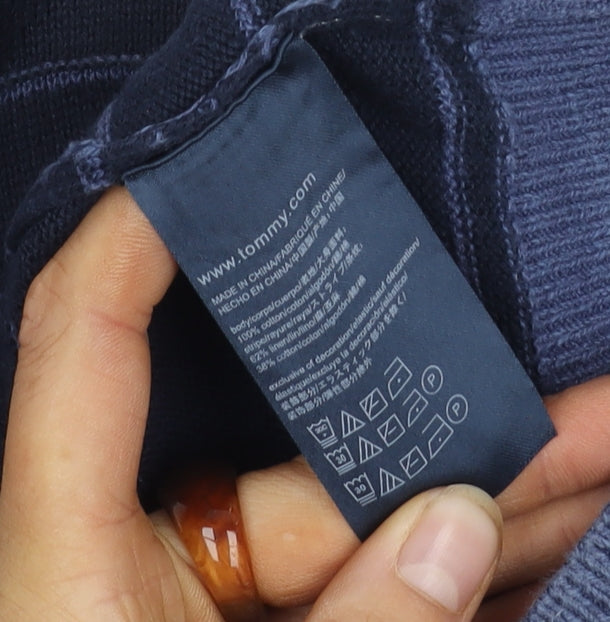 Tommy Hilfiger Men’s XS Blue Striped Pullover Jumper