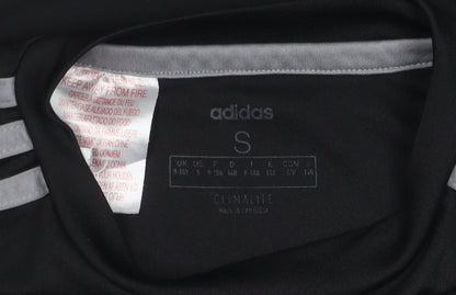 Adidas Boys Black T-Shirt 9-10 Years Gym Jersey Top