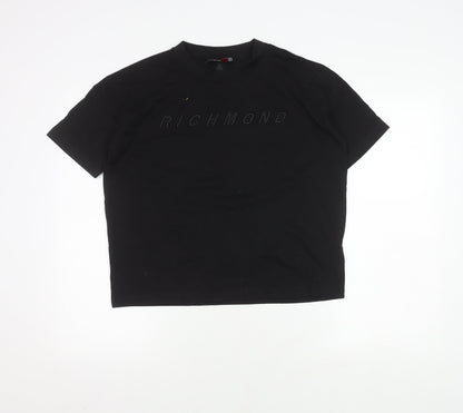 Richmond Sport Black Unisex Basic T-Shirt, M, Short Sleeve