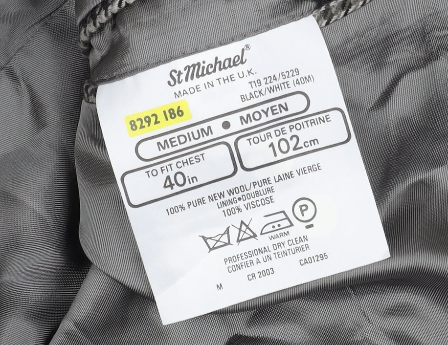 Mens UK Size 40 St Michael Regular Grey Suit Jacket