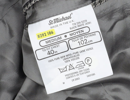 Mens UK Size 40 St Michael Regular Grey Suit Jacket