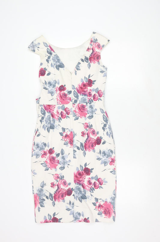 Oasis Women's Multicoloured Floral Dress Size 10