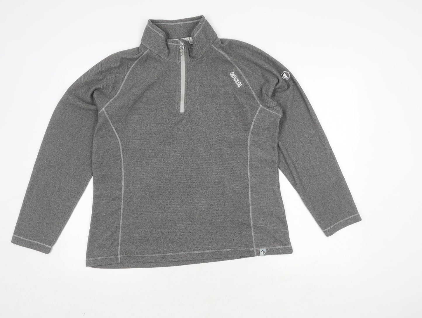 Regatta Women's Grey 1/4 Zip Pullover - Size 16