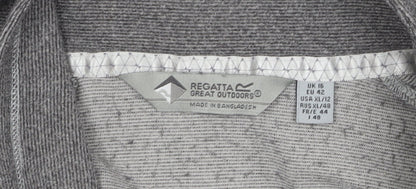 Regatta Women's Grey 1/4 Zip Pullover - Size 16