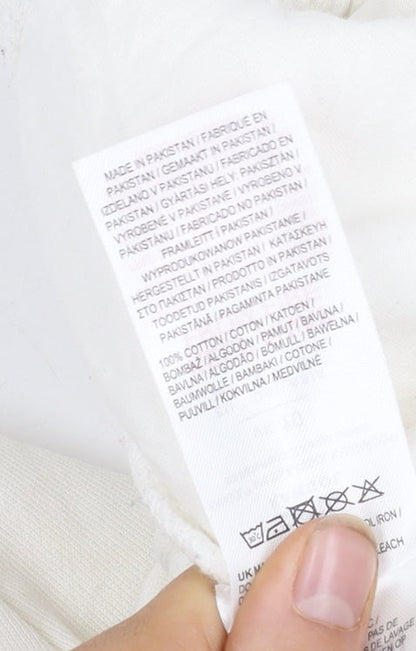 Womens UK Size 10 Kangol  Jogger White Trousers