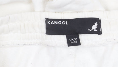 Womens UK Size 10 Kangol  Jogger White Trousers
