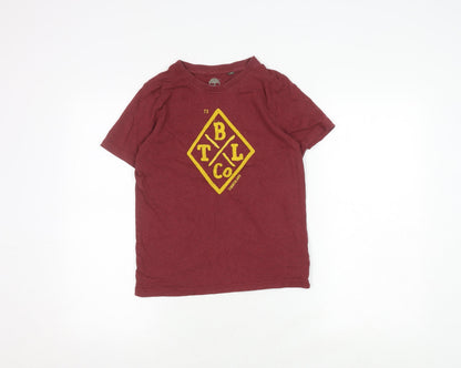 Timberland Boys Red XS T-Shirt, Short Sleeve, Casual, Logo