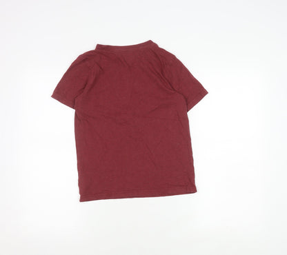 Timberland Boys Red XS T-Shirt, Short Sleeve, Casual, Logo