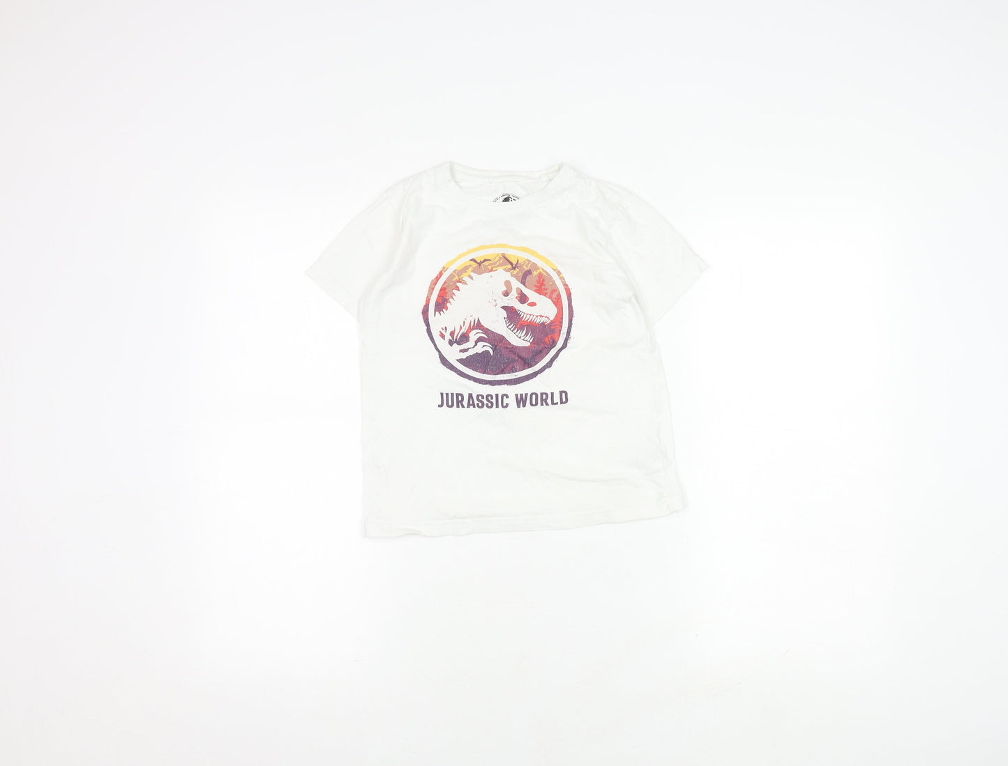 Primark Boys' White Jurassic World T-Shirt 7-8 Years