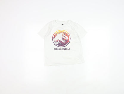 Primark Boys' White Jurassic World T-Shirt 7-8 Years