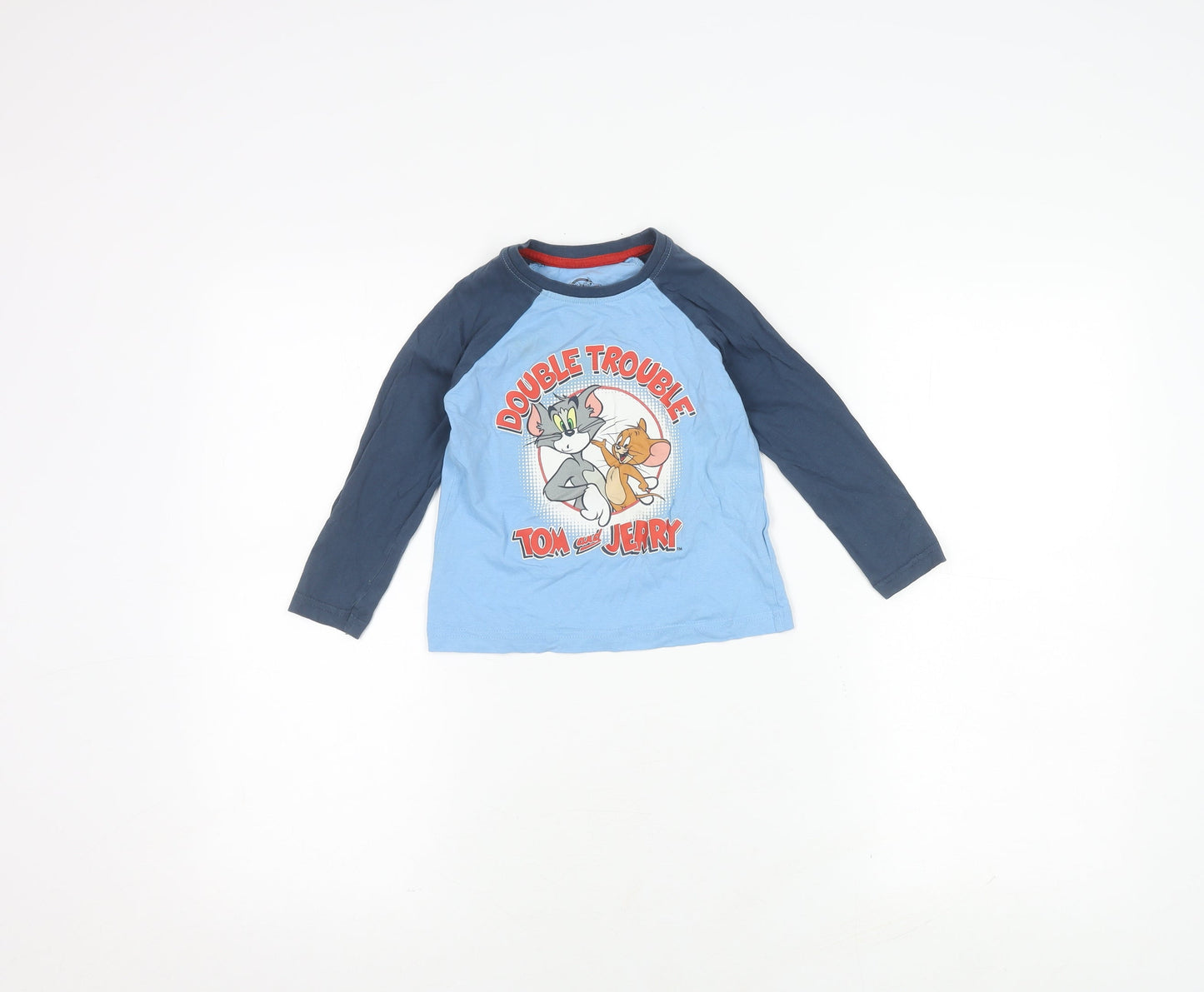 Boys Tom & Jerry Blue Long Sleeve T-Shirt 2-3 Years