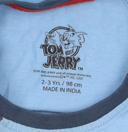 Boys Tom & Jerry Blue Long Sleeve T-Shirt 2-3 Years
