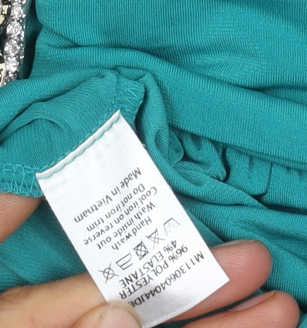 David Emanuel Green A-Line Knee Length Dress