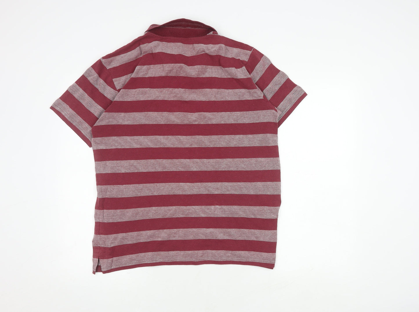 LFC Men's Red Striped Polo Shirt M