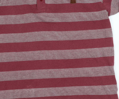 LFC Men's Red Striped Polo Shirt M