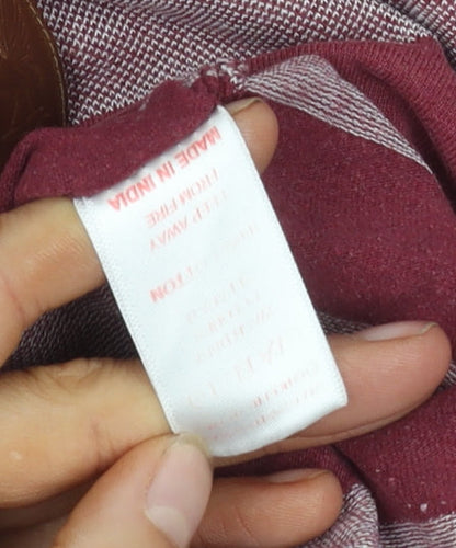 LFC Men's Red Striped Polo Shirt M