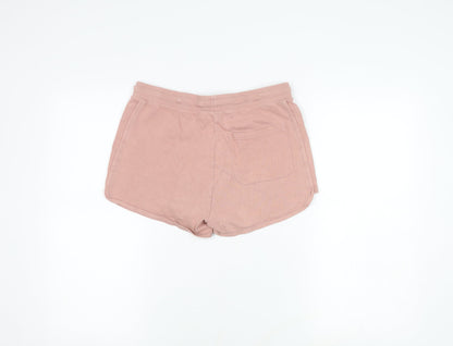 ASOS Women's Pink Sweat Shorts S, Casual Cotton Drawstring